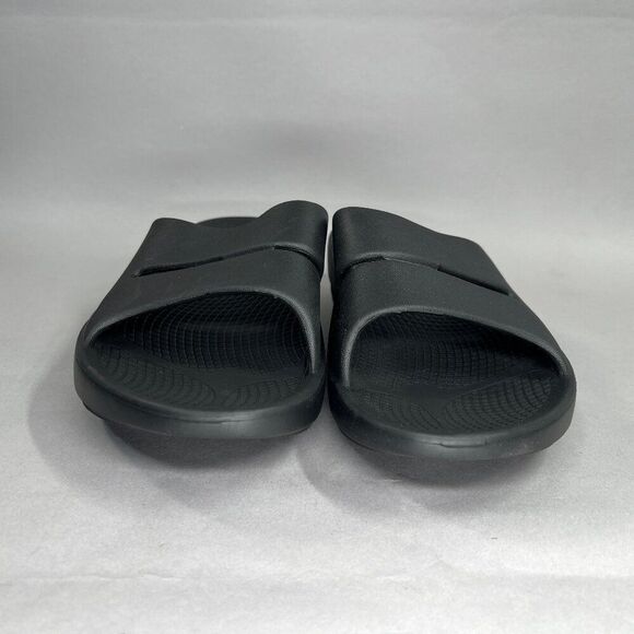 Oofos OOahh Sandals Men's Size 10 Black Running Recovery Active Beach Slides - Picture 2 of 11